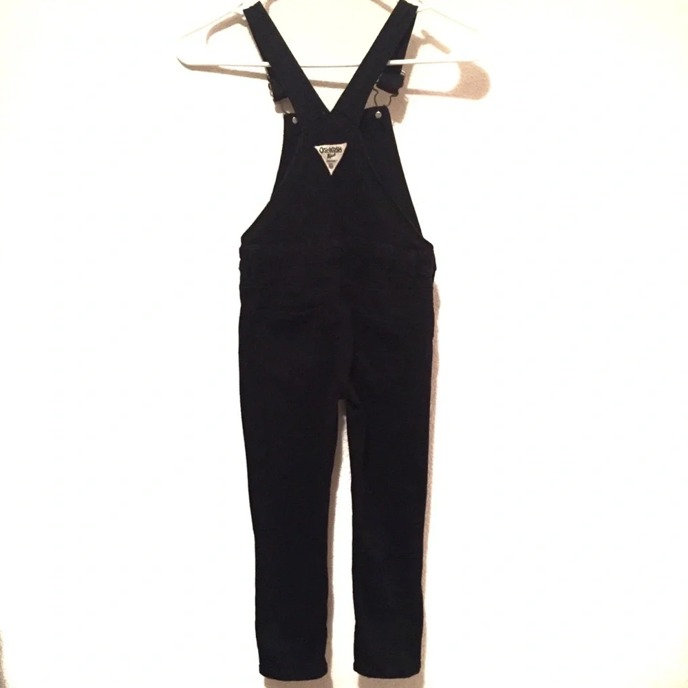 OshKosh B’gosh Girls Black Overalls 6/6X